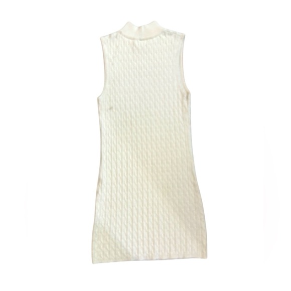 LPA Cream Cable Knit Mock Neck Sleeveless Dress Size XS - Picture 6 of 10